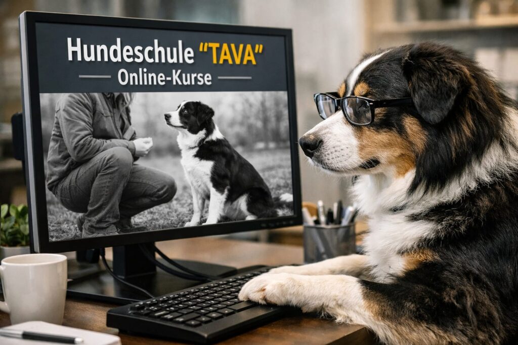 Du bekommst in unseren Onlinekursen mehr als 50 Videos um mit deinem Hund von überall aus 24/7 lernen zu können.